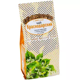 Чай Краснодарский "С липой медовой", черный листовой с добавками, 100 г