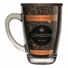 Чай London Tea Club "Ginger Orange", черный листовой с добавками в стеклянной кружке, 70 гр