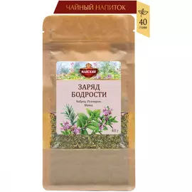Чай травяной Майский "Заряд бодрости", крупнолистовой, 40 г