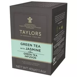 Чай зеленый Taylors of Harrogate "С цветками жасмина", с добавками, 20 пакетиков
