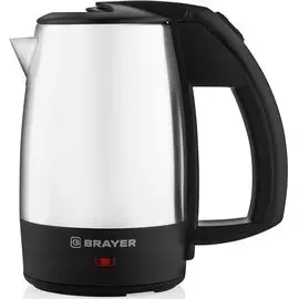 Чайник электрический Brayer BR-1080, 1000 Вт, 0,5 л, металл/пластик, серебристый
