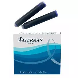 Чернила Waterman, картридж, синий, 6 шт