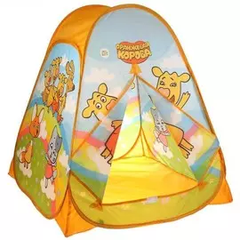 Детская игровая палатка "Оранжевая корова", 81х90х81 см, ТМ "Играем вместе"