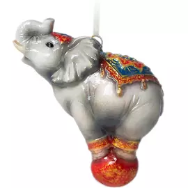 Елочная игрушка из поликерамики "Цирковой слон", Белпалм