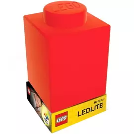 Фонарик силиконовый Lego, красный