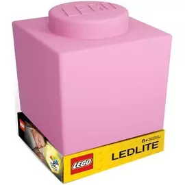 Фонарик силиконовый Lego, розовый