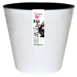 Горшок для цветов InGreen "Фиджи", диаметр 230 мм, 5 л, цвет: белый, ING1555