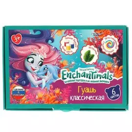 Гуашь "Enchantimals", 6 цветов, ТМ "Умка"