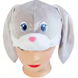 Карнавальная маска "Заяц серый", плюш, ТМ "Пуговка"