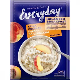 Каша овсяная Everyday "Balanced Breakfast | Персик со сливками", 40 г