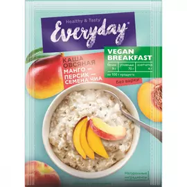 Каша овсяная Everyday "Vegan Breakfast | Манго, персик, семена чиа", 36 г