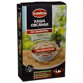 Каша овсяная Кладезь "Традиционная", витаминизированная, на фруктозе, 5 пакетиков по 43 г