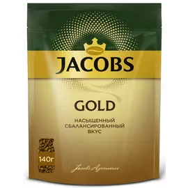 Кофе растворимый Jacobs "Gold", 140 г