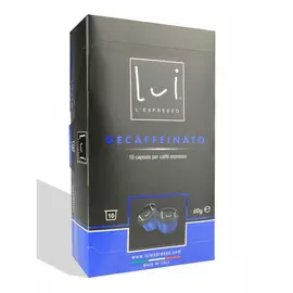 Кофе Lui L'espresso "Decaffeinato", 10 капсул для кофемашины Lui L'espresso