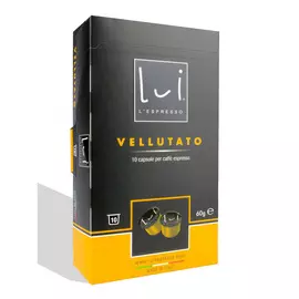 Кофе Lui L'espresso "Vellutato", 10 капсул для кофемашины Lui L'espresso