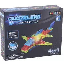 Конструктор Crystaland "Животные 4в1", светящийся, 65 деталей