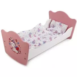 Кроватка для кукол Карапуз "Милый пони", деревянная, 52 см