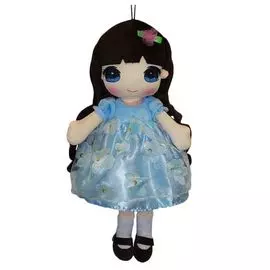 Кукла ABtoys "Мягкое сердце", мягконабивная, в голубом платье, 50 см