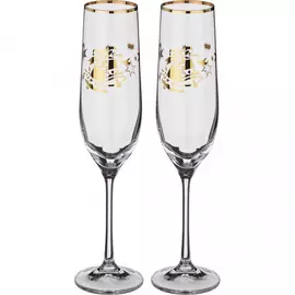 Набор бокалов для шампанского Bohemia Crystal, 2 штуки, 190 мл, высота 24 см (арт 674-272)