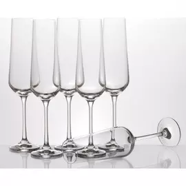 Набор бокалов для шампанского "Cандра", 6 шт, 200 мл, 25 см, ТМ "Bohemia Cr"