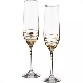 Набор бокалов для шампанского "Spiral", 2 шт, 190 мл, 23 см, ТМ "Bohemia Cr"