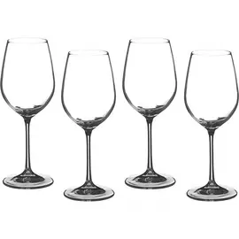 Набор бокалов для вина Bohemia Crystal "Бар", 4 штуки, 350 мл, высота 23 см (арт 674-273)