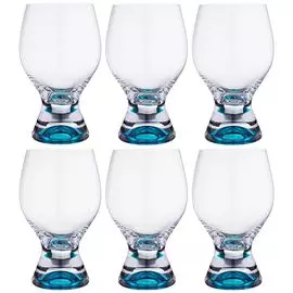 Набор бокалов для воды Bohemia Crystal "Gina", 6 штук, 450 мл, высота 16 см (арт 674-660)