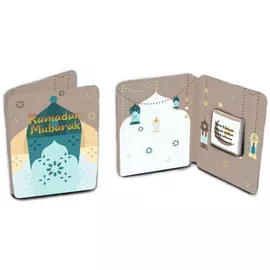Шоколад Chokocat "Ramadan Mubarak", молочный, мини-открытка, 5 г