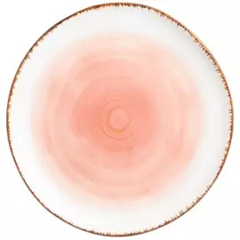 Тарелка Elan Gallery "Кантри", круглая, для закуски, коралловая, 21*21*2 см
