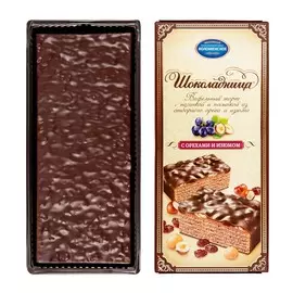 Торт Коломенское "Шоколадница с орехами и изюмом", вафельный, 270 г
