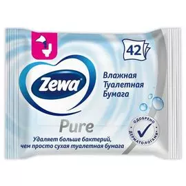 Влажная туалетная бумага Zewa "Pure", 42 шт