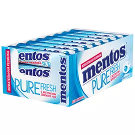 Жевательная резинка Mentos "Pure Fresh Свежая мята", 24 шт