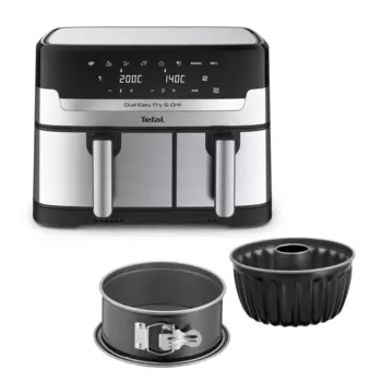Аэрогриль Dual Easy Fry&Grill EY905D10 + Формы для выпечки Tefal J176S204