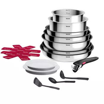 Набор посуды из нержавеющей стали Ingenio Cook Eat 15 предметов L881SF04