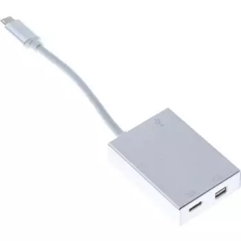 Адаптер Buro BHP USB Type-C (m) USB Type-C (f) miniDisplayPort (f) 0.1м серебристый