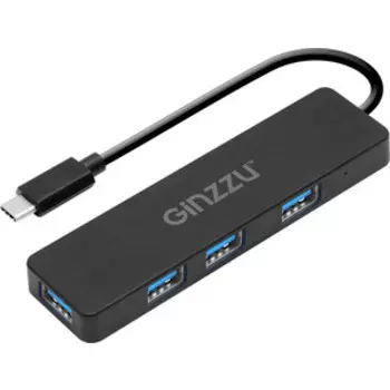 Адаптер Ginzzu HUB GR-791UB Type C, 4 порта USB3.0