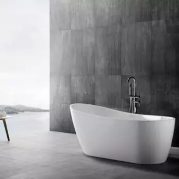 Акриловая ванна Abber 130х70 на каркасе, слив-перелив (AB9353-1.3)