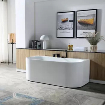 Акриловая ванна Abber 170х80 на каркасе, слив-перелив (AB9310)