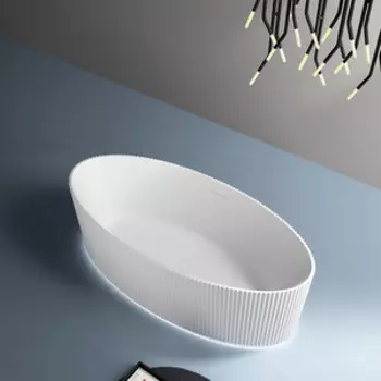 Акриловая ванна Abber 180х85 на каркасе, слив-перелив (AB9327)