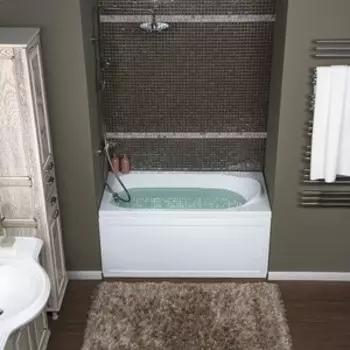 Акриловая ванна Aquanet West 130x70 с каркасом, панелью и слив-переливом