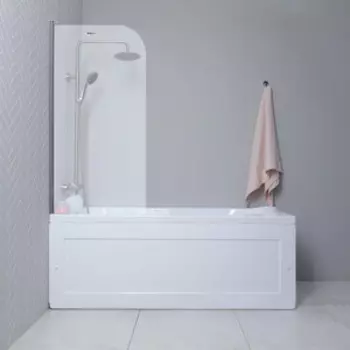 Акриловая ванна Aquanet West 170x70 с каркасом, панелью, слив-переливом и шторкой
