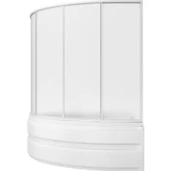 Акриловая ванна BAS Алегра 150х90 правая, со шторкой, каркасом и панелью