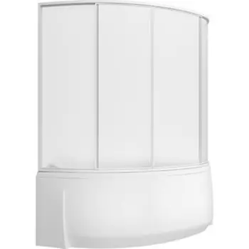 Акриловая ванна BAS Фэнтази 150х90 левая, со шторкой, каркасом и панелью