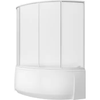 Акриловая ванна BAS Фэнтази 150х90 правая, со шторкой, каркасом и панелью