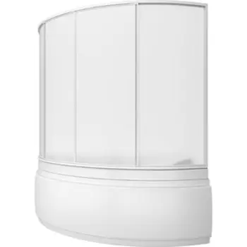 Акриловая ванна BAS Лагуна 170х110 правая, со шторкой, каркасом и панелью