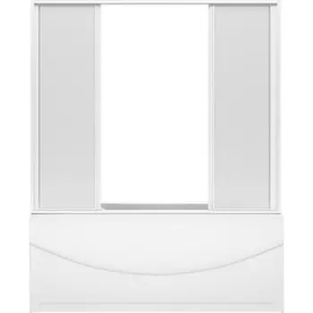 Акриловая ванна BAS Мальта 170х75 со шторкой, каркасом и панелью