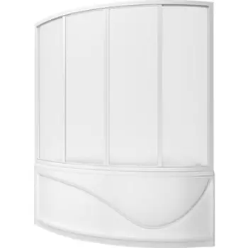 Акриловая ванна BAS Николь 170x100 правая, со шторкой, каркасом и панелью