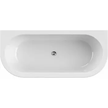 Акриловая ванна Cezares Slim Wall 180х80 черная матовая (SLIM WALL-180-80-60-NERO-SET)