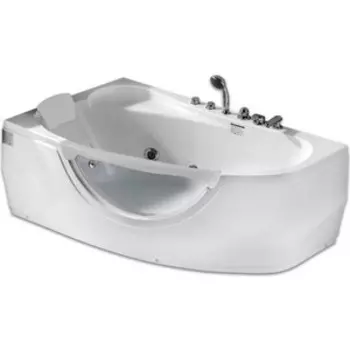 Акриловая ванна Gemy 161x96 с гидромассажем (G9046 B L)