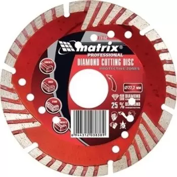 Алмазный диск Matrix 125х22.2мм (73153)